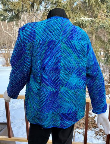 Blue chenille hotsell cardigan