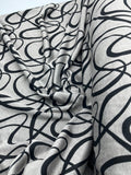 Scribbles Knit - Black on Grey
