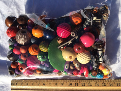 Wooden Bead Bag